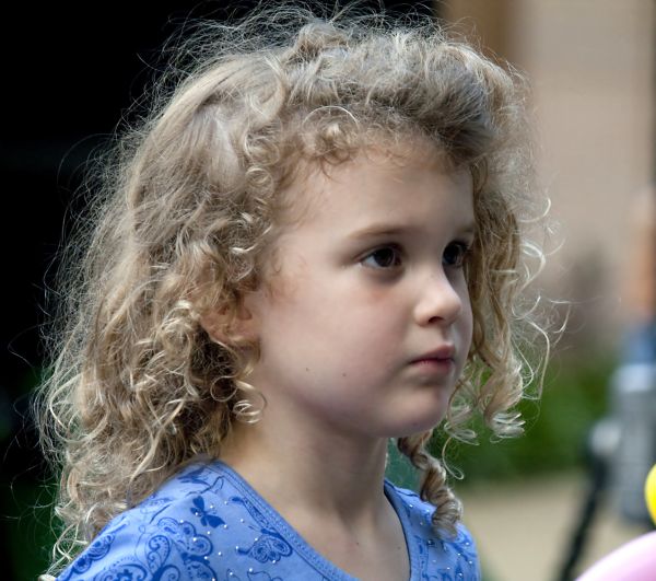 sweet girl with curls